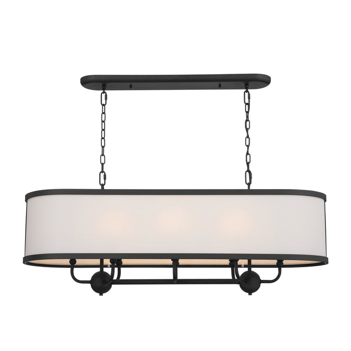 Kichler - 52467BKT - Eight Light Linear Chandelier - Heddle - Textured Black