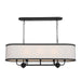 Kichler - 52467BKT - Eight Light Linear Chandelier - Heddle - Textured Black