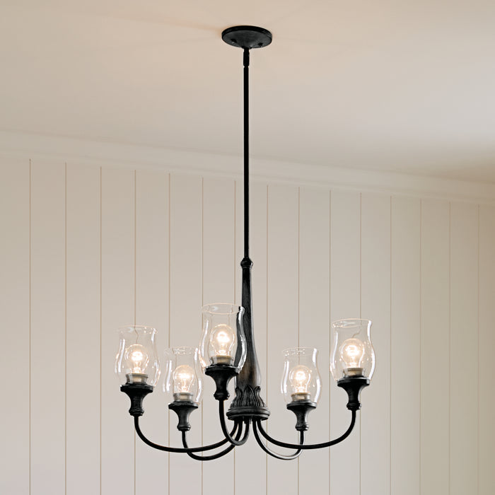 Kichler - 52468BK - Five Light Chandelier - Melis - Black