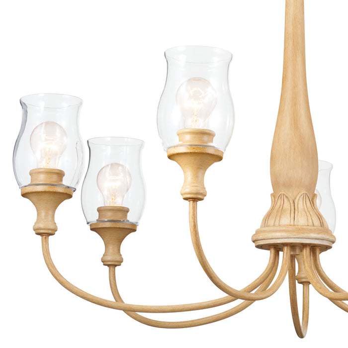 Kichler - 52469WMP - Seven Light Chandelier - Melis - Warm Maple Wood