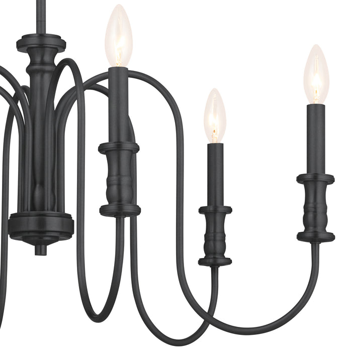 Kichler - 52470BK - Six Light Chandelier - Karthe - Black