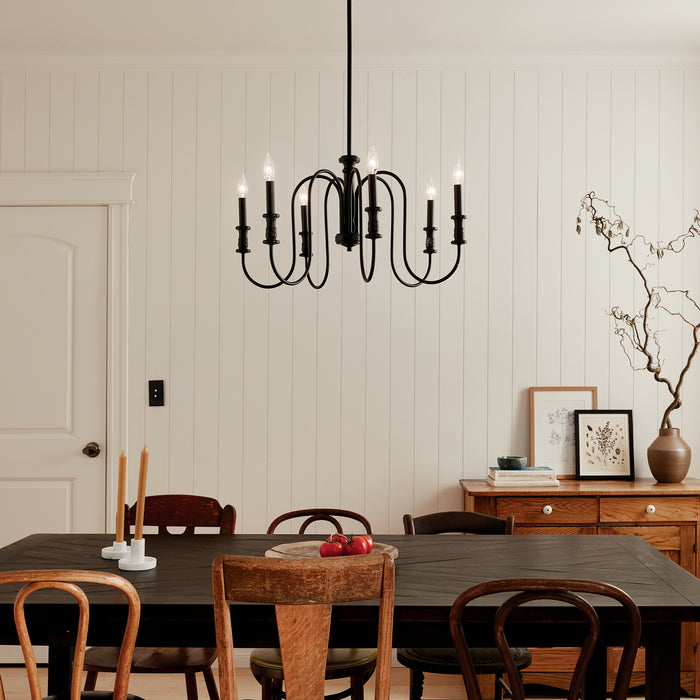 Kichler - 52470BK - Six Light Chandelier - Karthe - Black