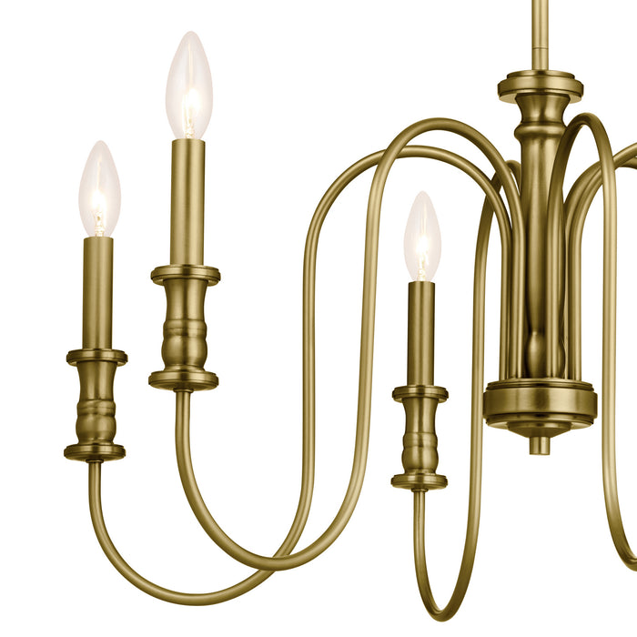 Kichler - 52470NBR - Six Light Chandelier - Karthe - Natural Brass