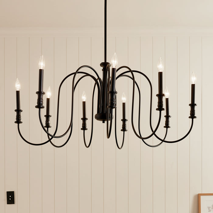 Kichler - 52471BK - Nine Light Chandelier - Karthe - Black