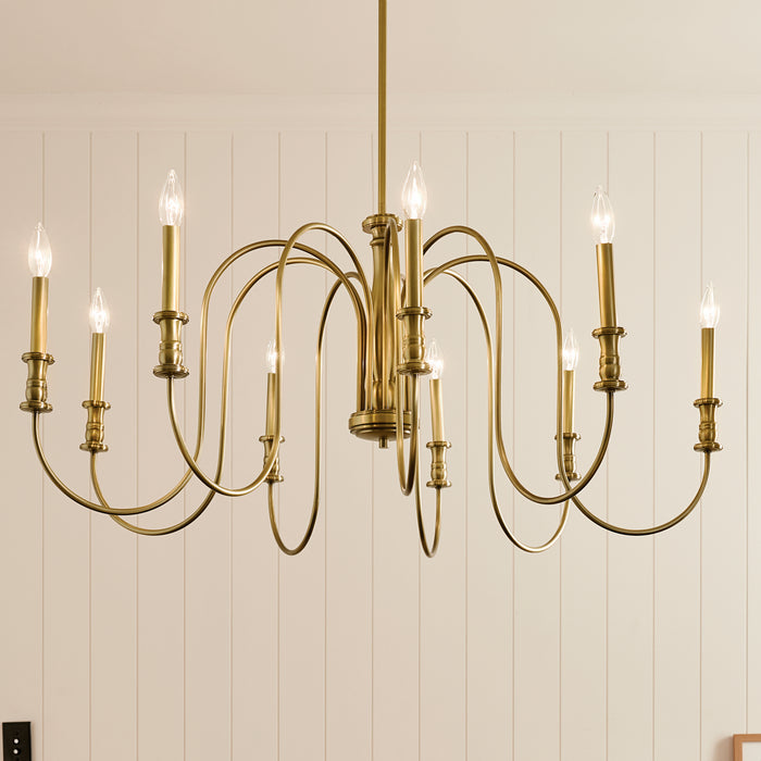 Kichler - 52471NBR - Nine Light Chandelier - Karthe - Natural Brass