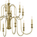 Kichler - 52472NBR - 12 Light Chandelier - Karthe - Natural Brass