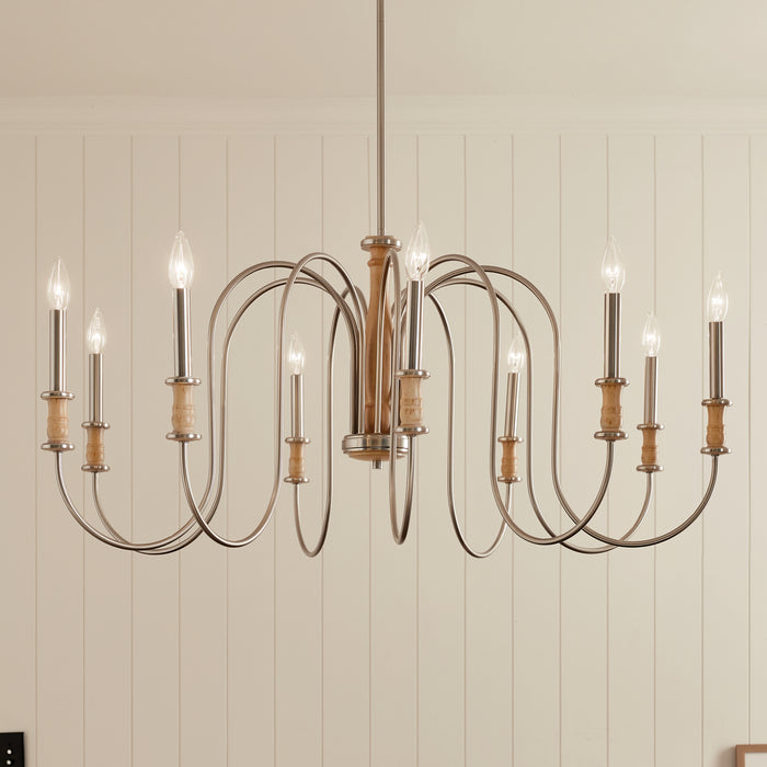 Kichler - 52471NI - Nine Light Chandelier - Karthe - Brushed Nickel