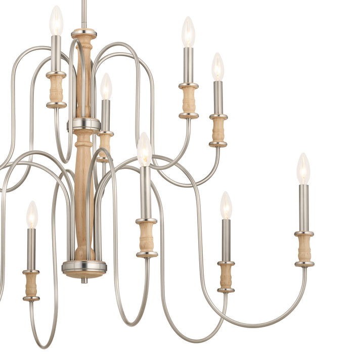 Kichler - 52472NI - 12 Light Chandelier - Karthe - Brushed Nickel