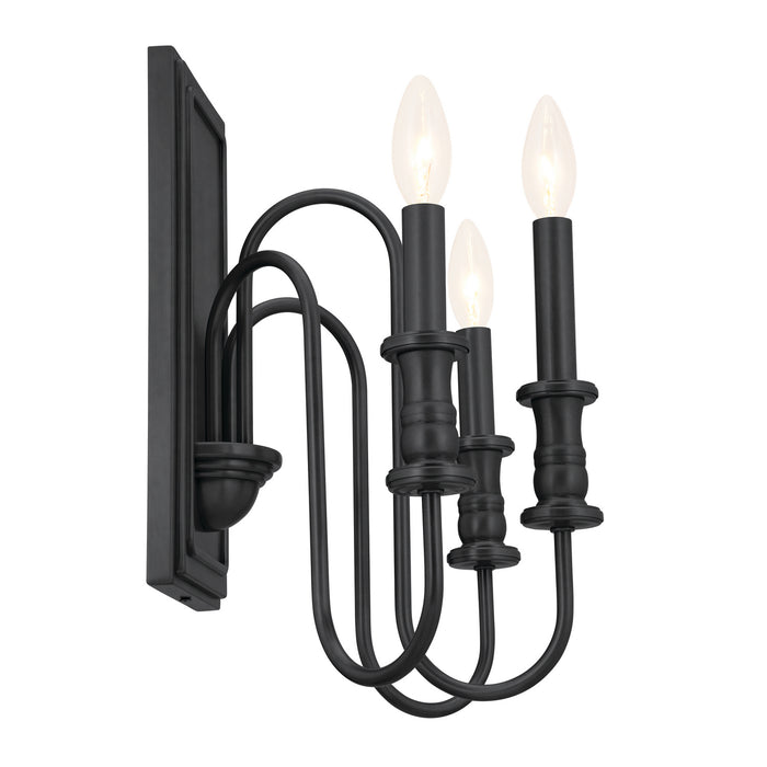 Kichler - 52473BK - Three Light Wall Sconce - Karthe - Black