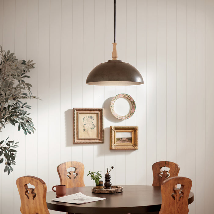 Kichler - 52477AVI - One Light Pendant - Fira - Anvil Iron