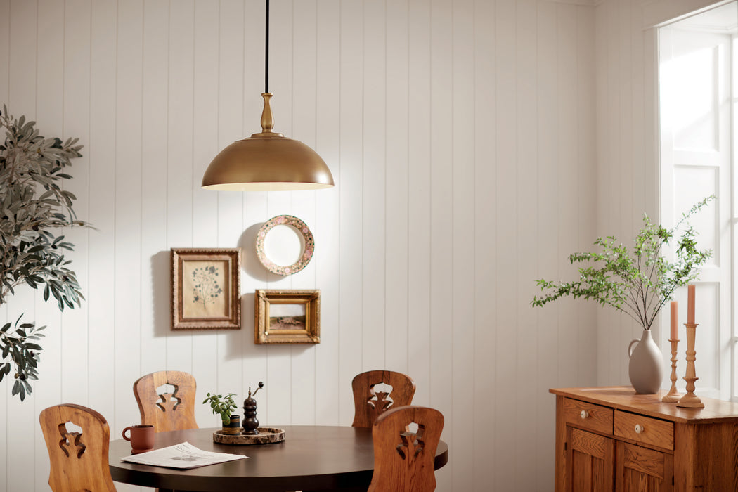 Kichler - 52477NBR - One Light Pendant - Fira - Natural Brass