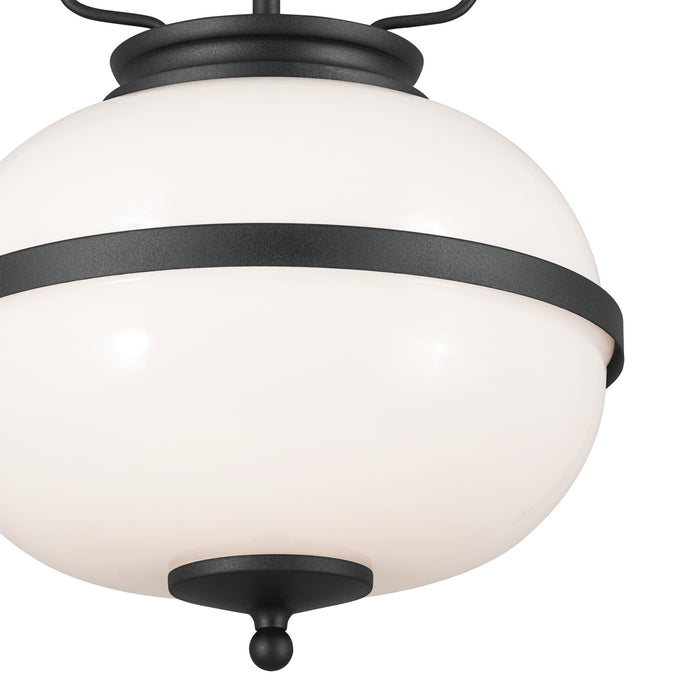 Kichler - 52478BKT - Two Light Pendant - Opal - Textured Black