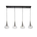 Artcraft - AC11164BK - Four Light Island Pendant - Conic - Black