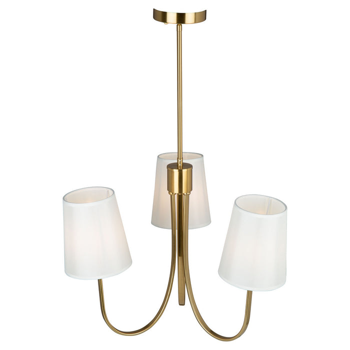 Artcraft - SC13333BG - Three Light Chandelier - Rhythm - Brushed Gold