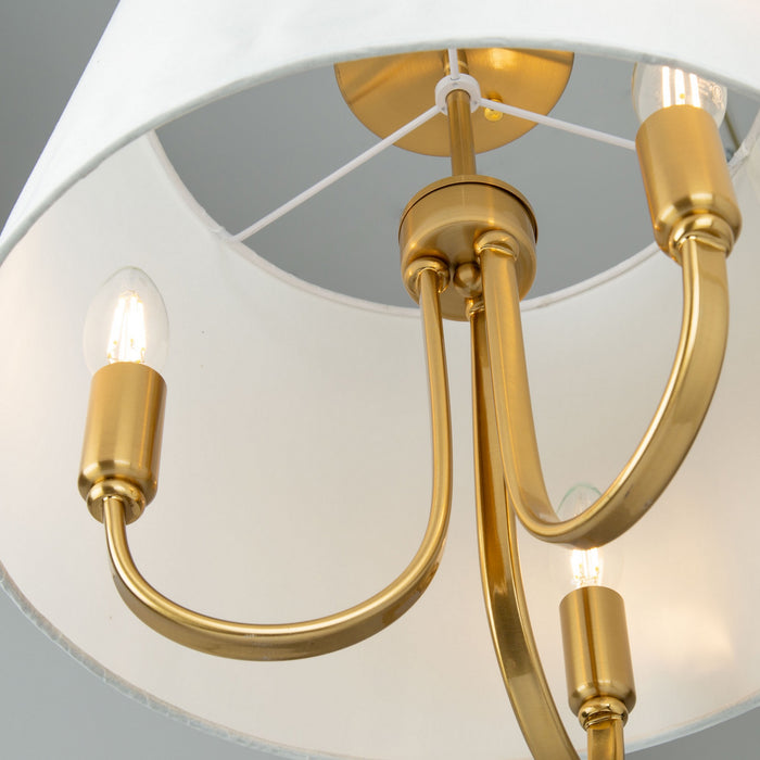 Artcraft - SC13334BG - Three Light Semi-Flush Mount - Rhythm - Brushed Gold