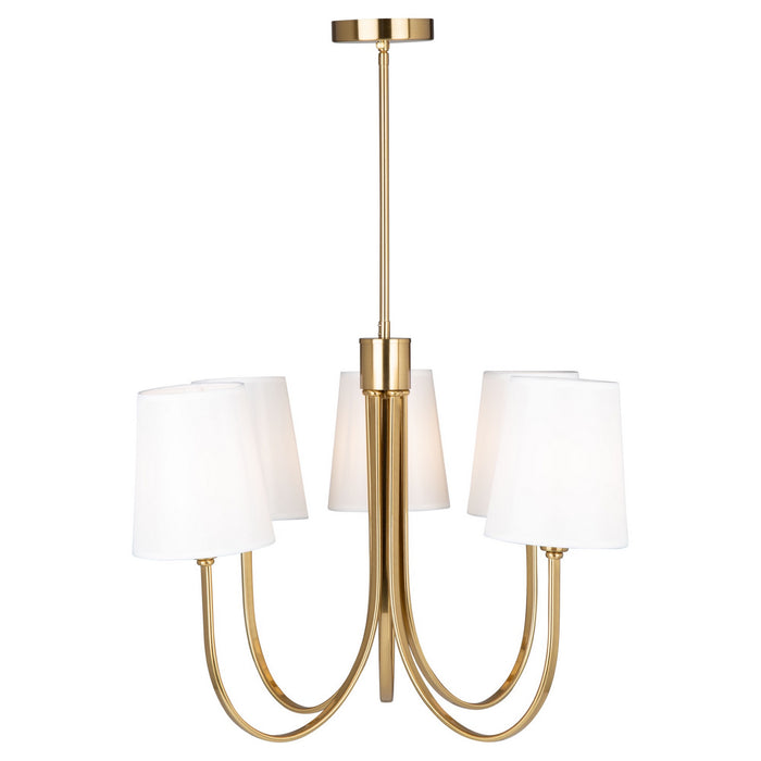 Artcraft - SC13335BG - Five Light Chandelier - Rhythm - Brushed Gold