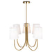 Artcraft - SC13335BG - Five Light Chandelier - Rhythm - Brushed Gold