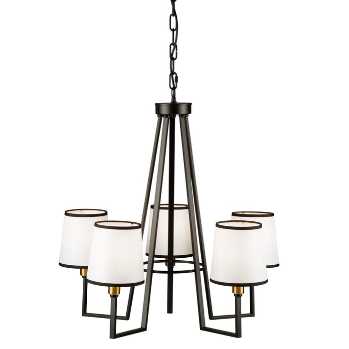 Artcraft - SC13345BK - Five Light Chandelier - Coco - Gold, Black