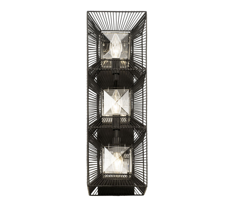 Varaluz - 366W03CB - Three Light Wall Sconce - Arcade - Carbon