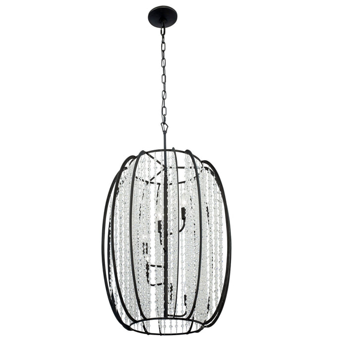 Varaluz - 367F06CB - Six Light Foyer Pendant - Caesar - Carbon