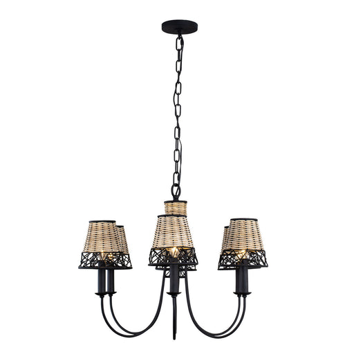 Varaluz - 362C06BL - Six Light Chandelier - Cayman - Black