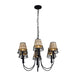 Varaluz - 362C06BL - Six Light Chandelier - Cayman - Black