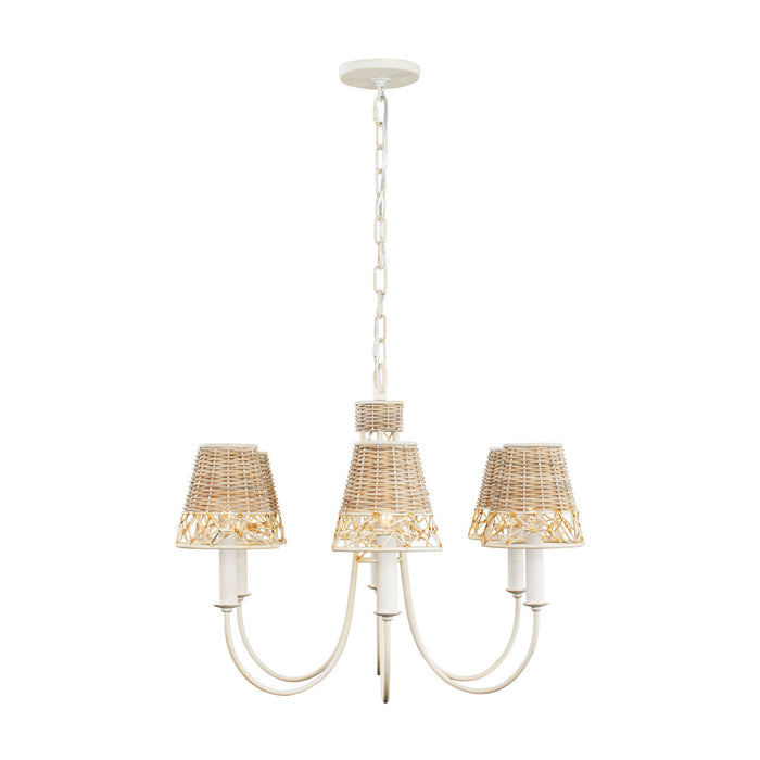 Varaluz - 362C06CW - Six Light Chandelier - Cayman - Country White