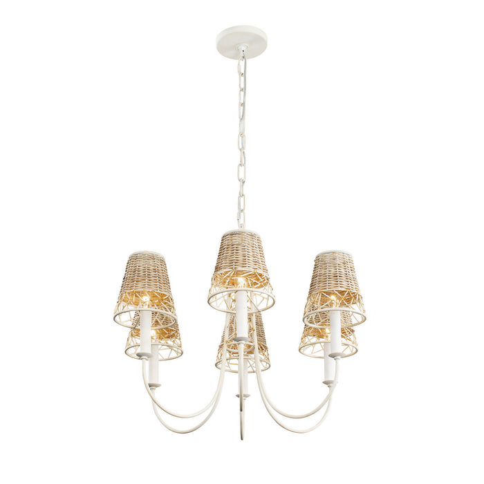 Varaluz - 362C06CW - Six Light Chandelier - Cayman - Country White