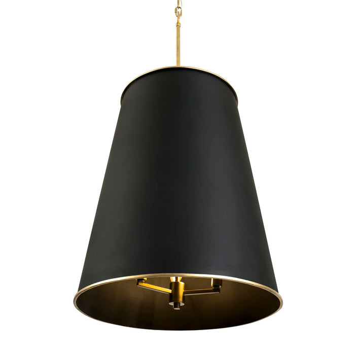 Varaluz - 364F09MBFG - Nine Light Foyer Pendant - Coco - Matte Black/French Gold