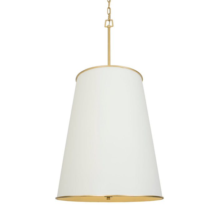 Varaluz - 364F09MWFG - Nine Light Foyer Pendant - Coco - Matte White/French Gold