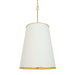 Varaluz - 364F09MWFG - Nine Light Foyer Pendant - Coco - Matte White/French Gold