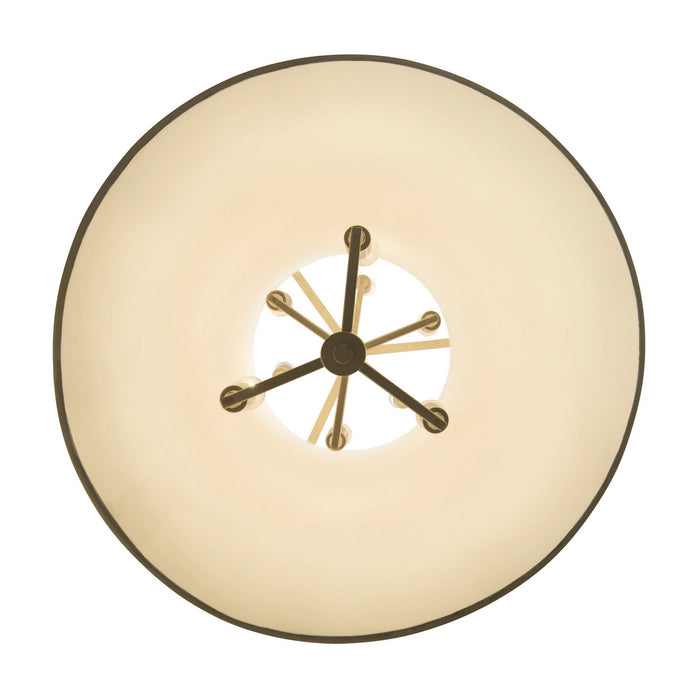 Varaluz - 364F09MWFG - Nine Light Foyer Pendant - Coco - Matte White/French Gold