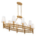 Varaluz - 360N08FG - Eight Light Linear Pendant - Nevis - French Gold