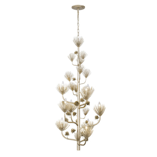 Varaluz - 365F09ZG - Nine Light Foyer Pendant - Pinion - Zen Gold