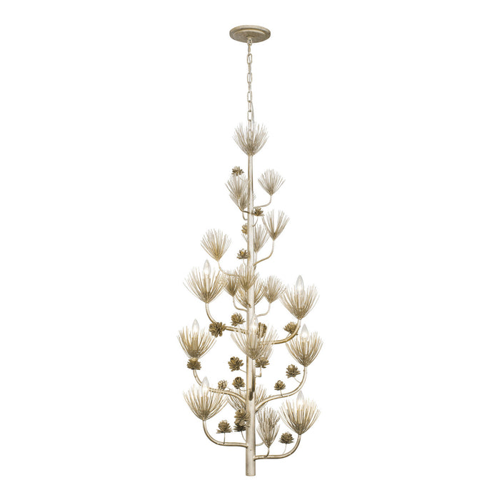 Varaluz - 365F09ZG - Nine Light Foyer Pendant - Pinion - Zen Gold