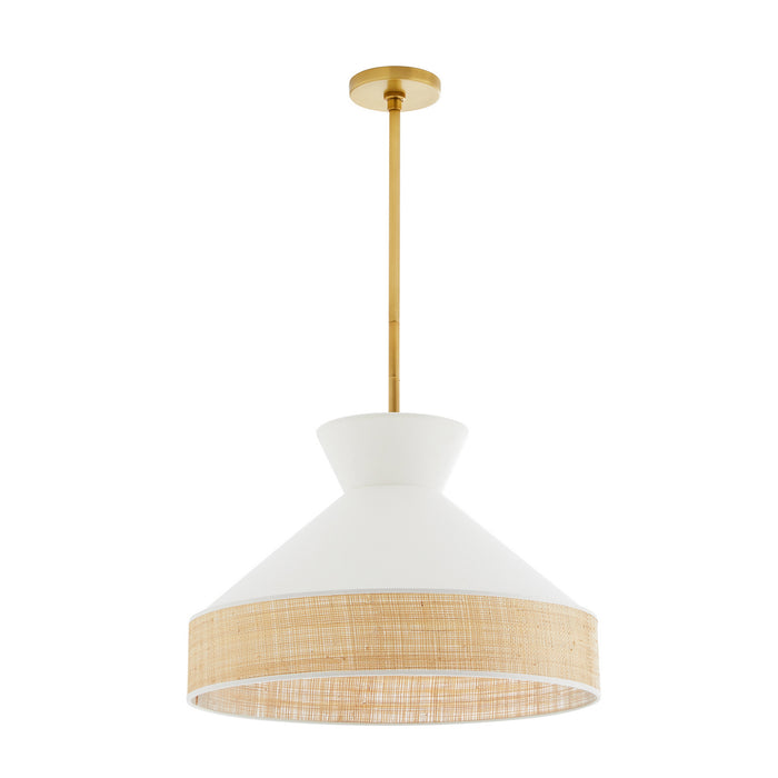 Arteriors - 41066 - One Light Pendant - Malena - White