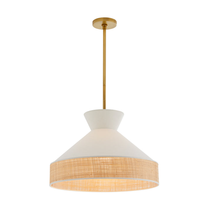 Arteriors - 41066 - One Light Pendant - Malena - White