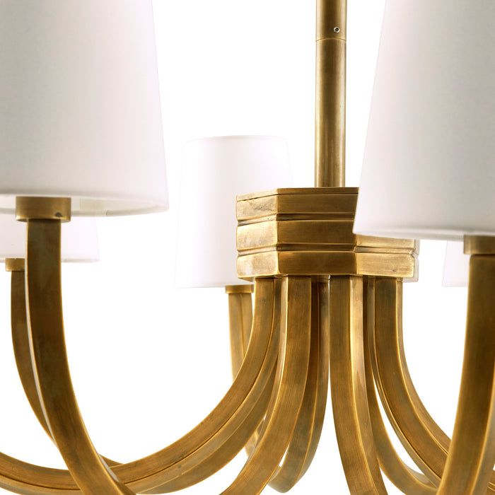 Arteriors - DJ42000 - Eight Light Chandelier - Gaetano - Vintage Brass