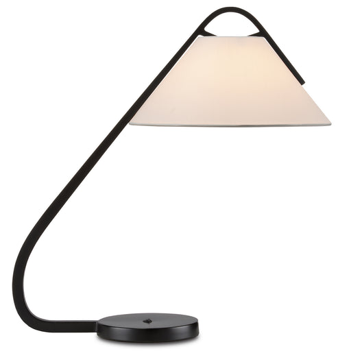 Currey and Company - 6000-0780 - One Light Desk Lamp - Frey - Satin Black/Brushed Brown