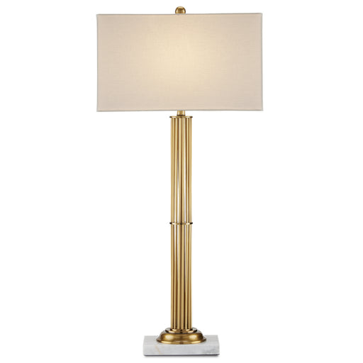 Currey and Company - 6000-0808 - One Light Table Lamp - Allegory - Antique Brass/Natural