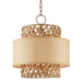 Currey and Company - 9000-0926 - Four Light Pendant - Isola - Khaki/Natural