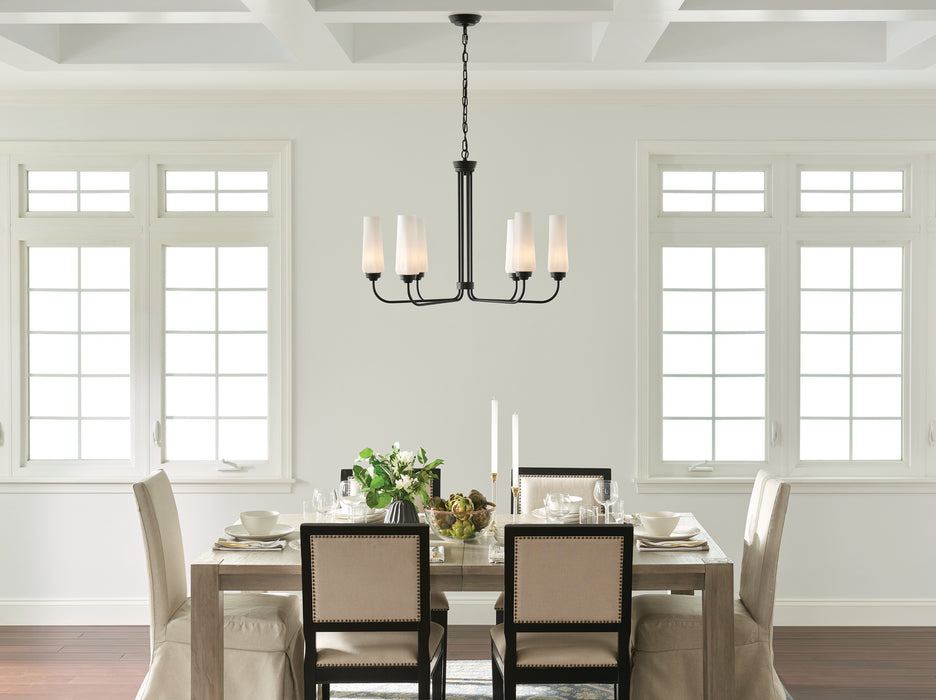 Kichler - 52480BK - Six Light Chandelier - Truby - Black