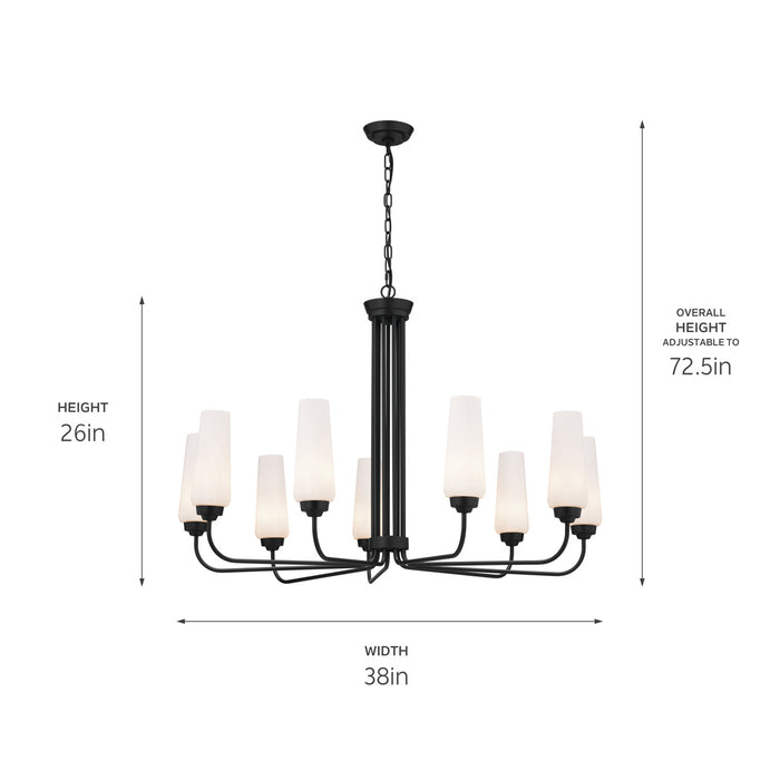 Kichler - 52481BK - Nine Light Chandelier - Truby - Black