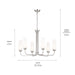 Kichler - 52480PN - Six Light Chandelier - Truby - Polished Nickel