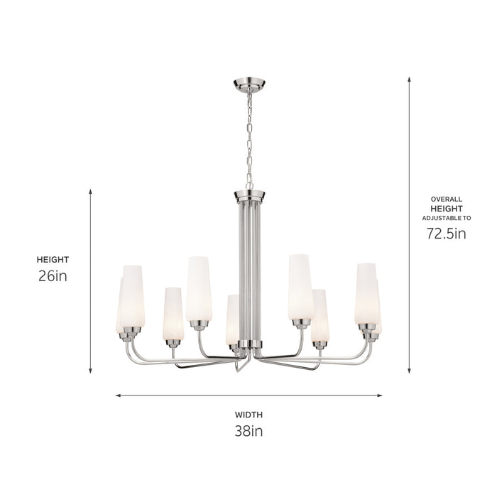 Kichler - 52481PN - Nine Light Chandelier - Truby - Polished Nickel