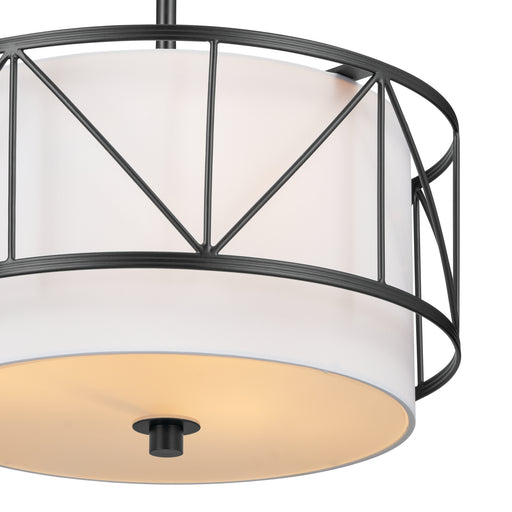 Kichler - 52074BK - Three Light Pendant/Semi Flush - Birkleigh - Black