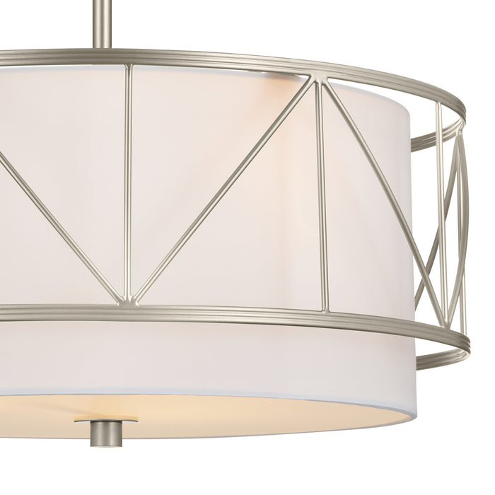 Kichler - 52075SN - Three Light Pendant/Semi Flush - Birkleigh - Satin Nickel