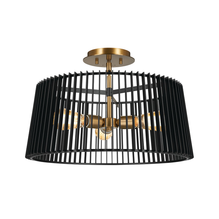 Kichler - 44171BK - Three Light Pendant - Linara - Black