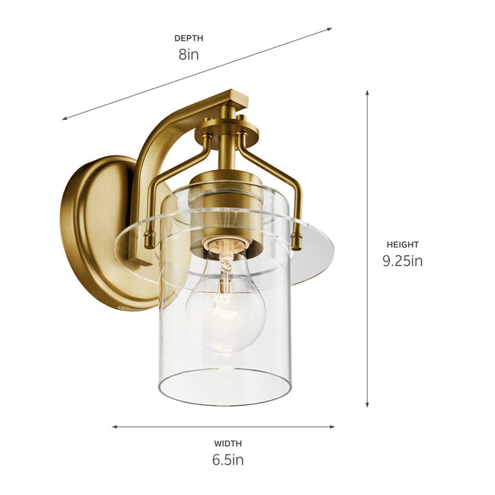 Kichler - 55077NBR - One Light Wall Sconce - Everett - Brushed Brass