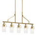 Kichler - 52379NBR - Five Light Linear Chandelier - Everett - Brushed Brass